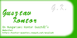 gusztav kontor business card